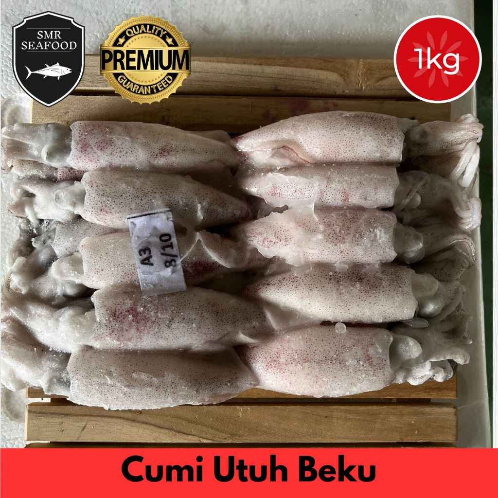 

Cumi Utuh Beku Premium Fresh | Frozen Beku 1KG Grade AAA