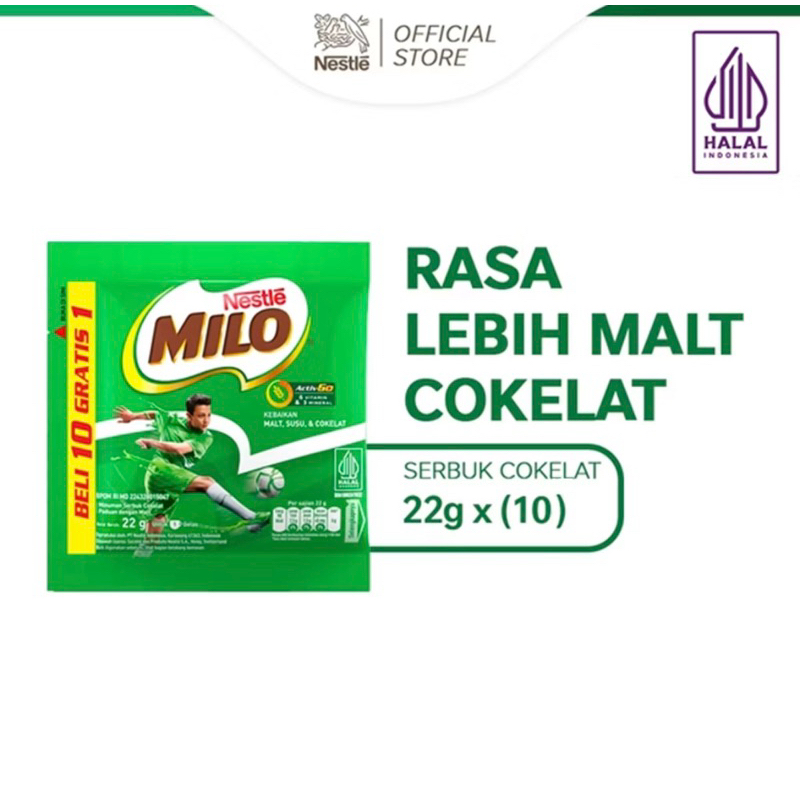 

Milo renceng isi 10sachet x @25gr