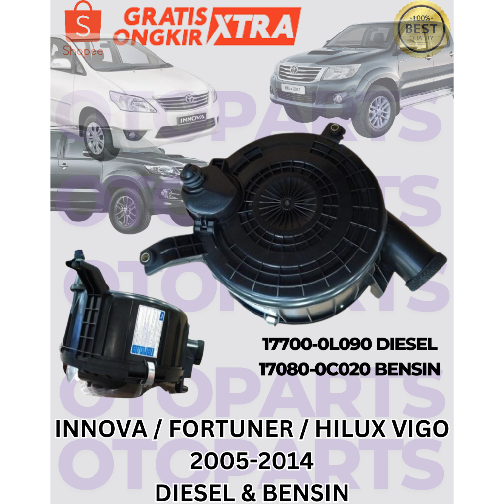 TABUNG FILTER UDARA DIESEL SOLAR BENSIN INNOVA FORTUNER HILUX SCDC 2005 2006 2007 2008 2009 2010