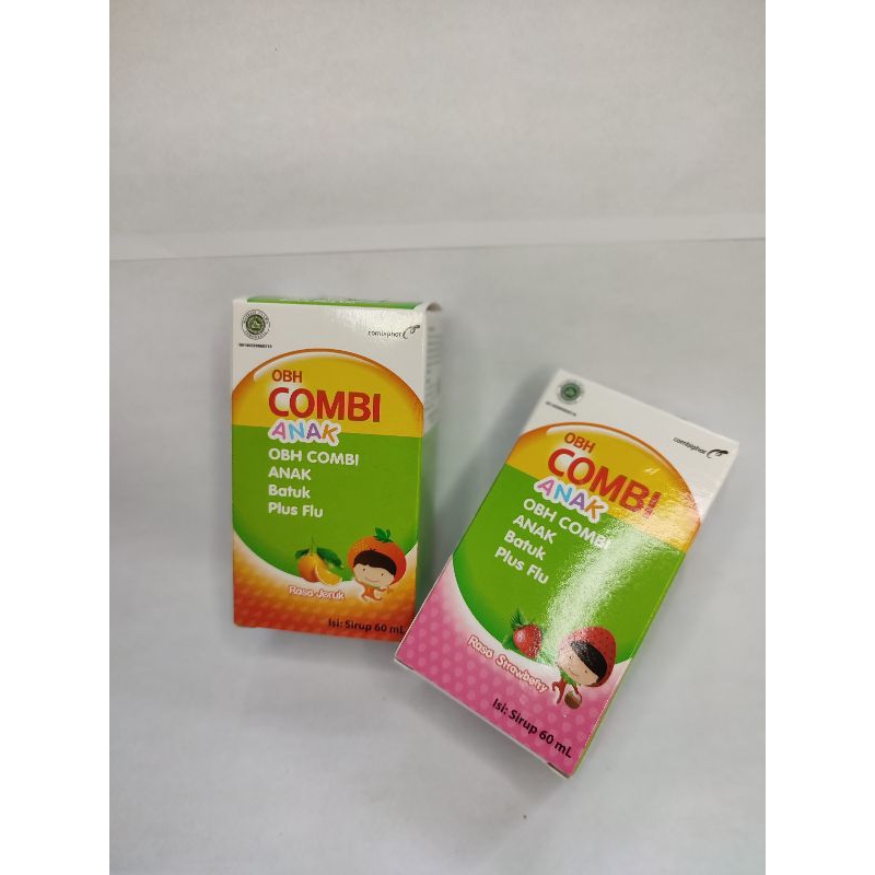 OBH Combi Anak Batuk Plus Flu Strawberry Jeruk untuk mengatasi Gejala Flu dan batuk anak 60 ml // OB