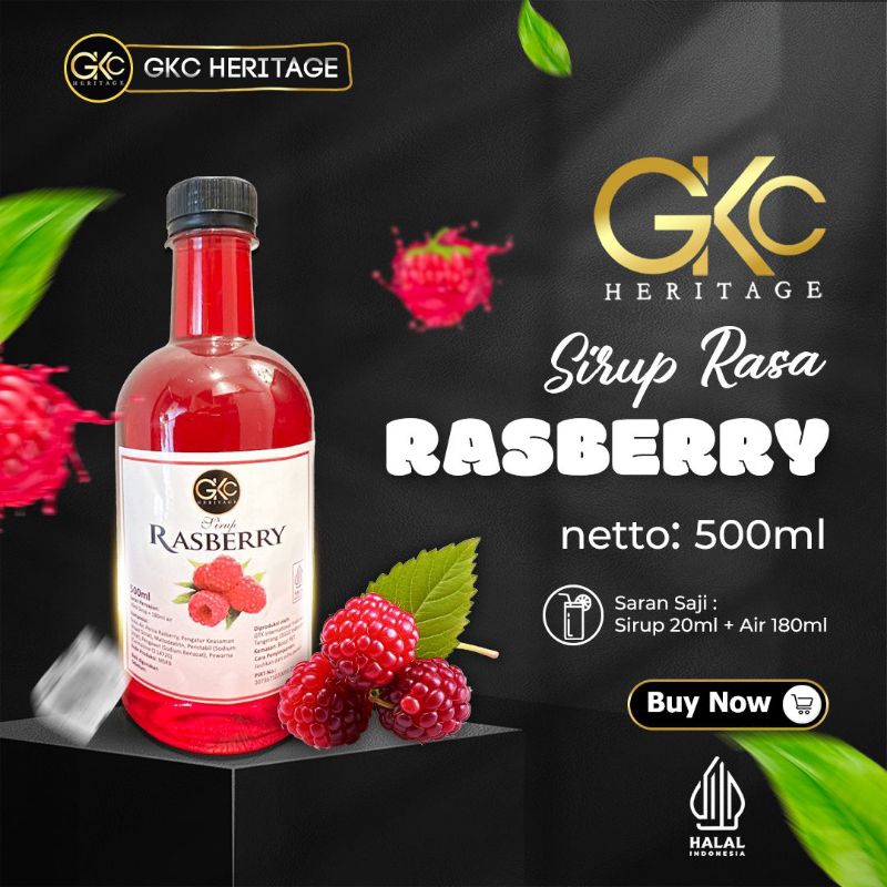 

Sirup Bali Rasa Raspberry GKC Heritage 500ml Halal - Raspberry Syrup