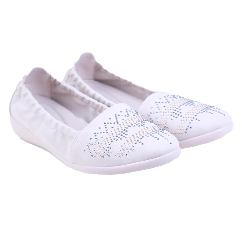 Sepatu Flat Flats Shoes Ballet Wanita AUSTIN JingMi Black Beige Hitam Abu Cokelat