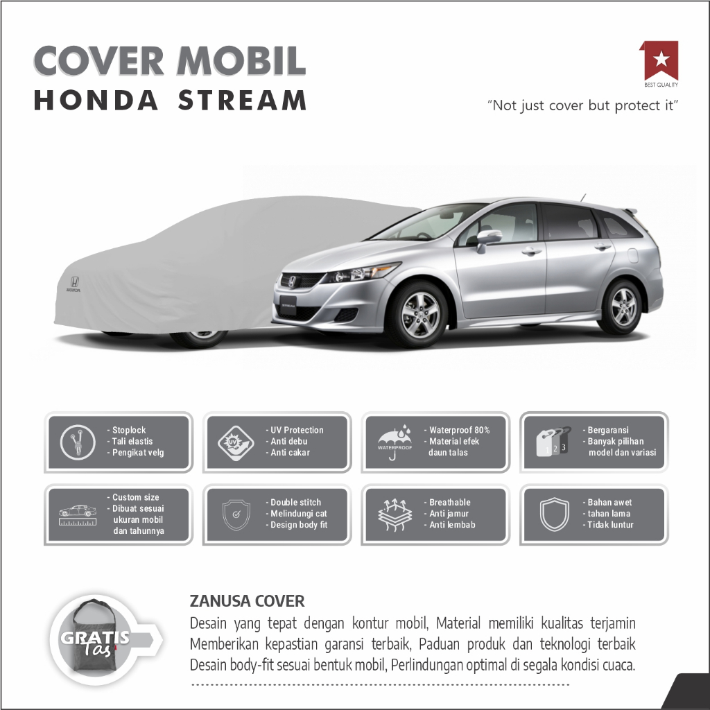 BODY COVER MOBIL HONDA STREAM, SARUNG MOBIL HONDA STREAM, SELIMUT MOBIL HONDA STREAM