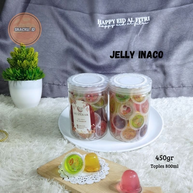 

Jelly inaco edisi lebaran kemasan toples 800mll, isi 450gr