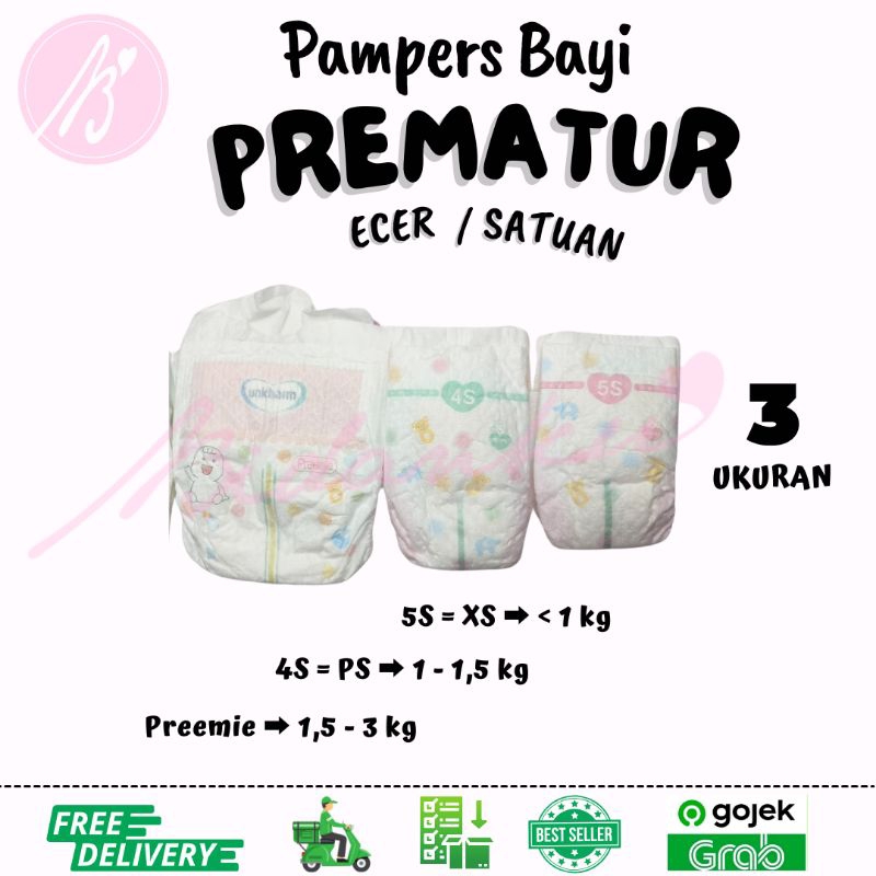 PAMPERS BAYI PREMATUR SATUAN / ECER HARGA TERMURAH BERKUALITAS