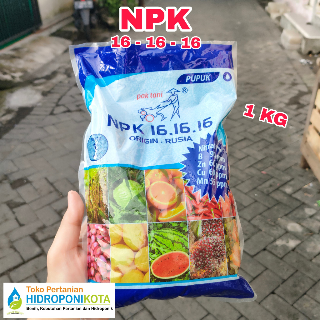pupuk NPK Pak Tani 1 KG - 100% ORI -  NPK 16 16 16