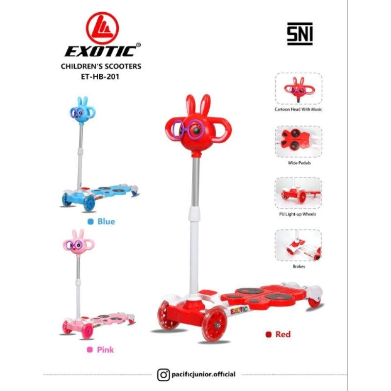 4 Wheel Frog Kick Scooter / Skuter Gunting Kodok
Mainan paling HOT, skuter terbaru anak yang lagi bo