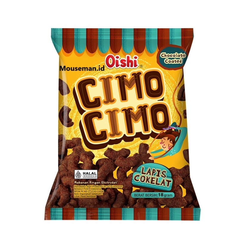 

Oishi CIMO CIMO Chocolate Coated Lapis Cokelat 18gr