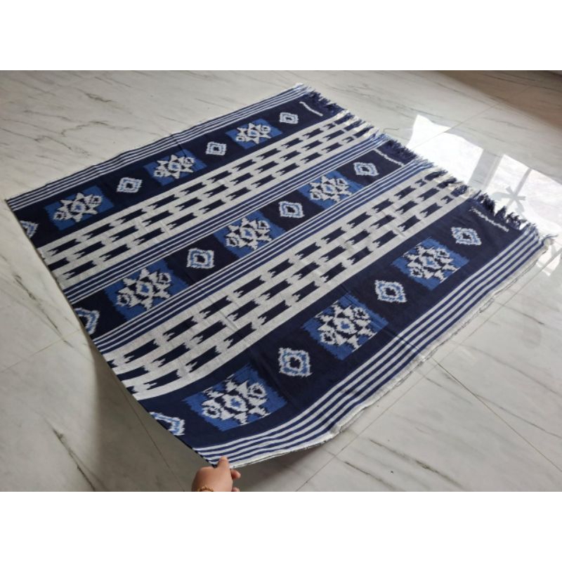 Etnik Kain Tenun Ikat Warna Denim Tenun Ikat Blanket Kain Tenun Warna Blanket