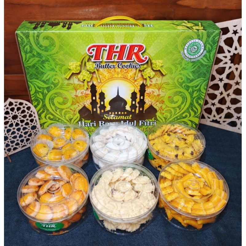 

HAMPERS KUE KERING THR PAKET KUE LEBARAN ISI 6 TOPLES