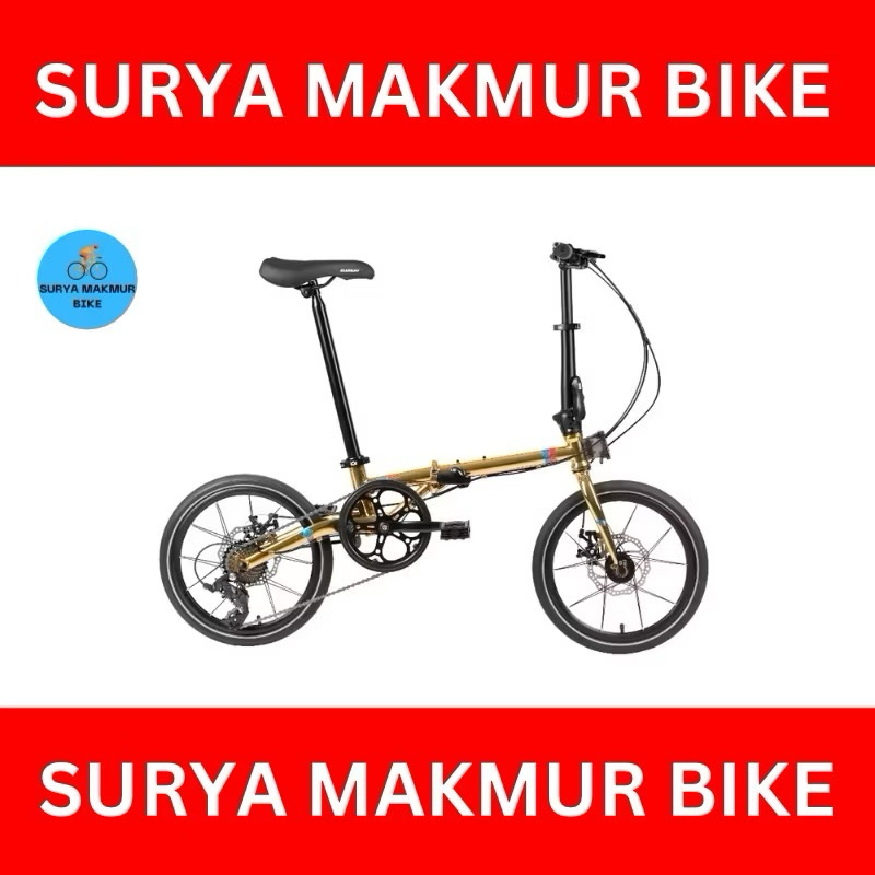 Sepeda Lipat / Folding Bike Element 16 Inch Troy UV Chrome Edition 8 Sp