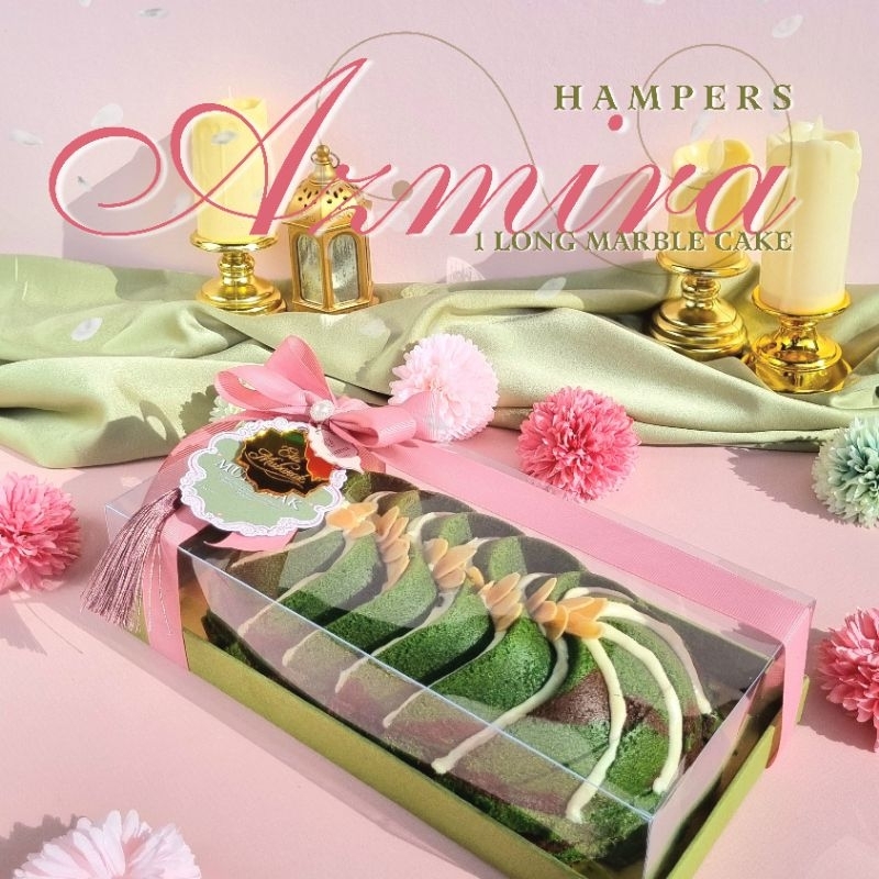 

AZMIRA HAMPERS MARBLE CAKE MARMER CAKE GREEN TEA CHOCOLATE, RED VELVET, CHOCO CHEESE