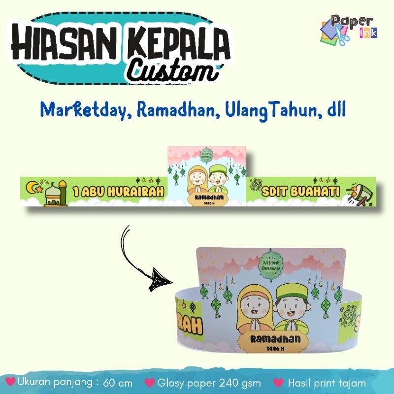 Hiasan Kepala/ Ikat Kepala anak custom
