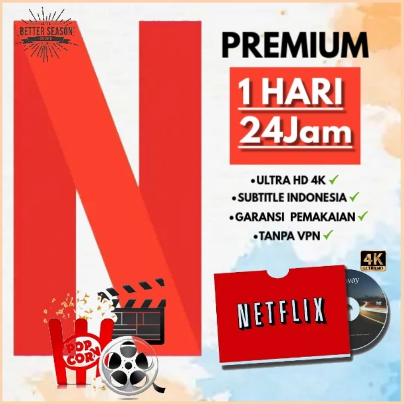 Netflix Harian 1x24jam 1P1U 1hari 2hari 3hari Private  Premiumm bergaransi