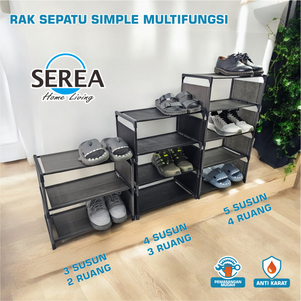Rak Sepatu Susun Minimalis Pvc Kain / Tempat Sepatu Susun Minimalis Pvc Kain, Kuat dan Tahan Lama