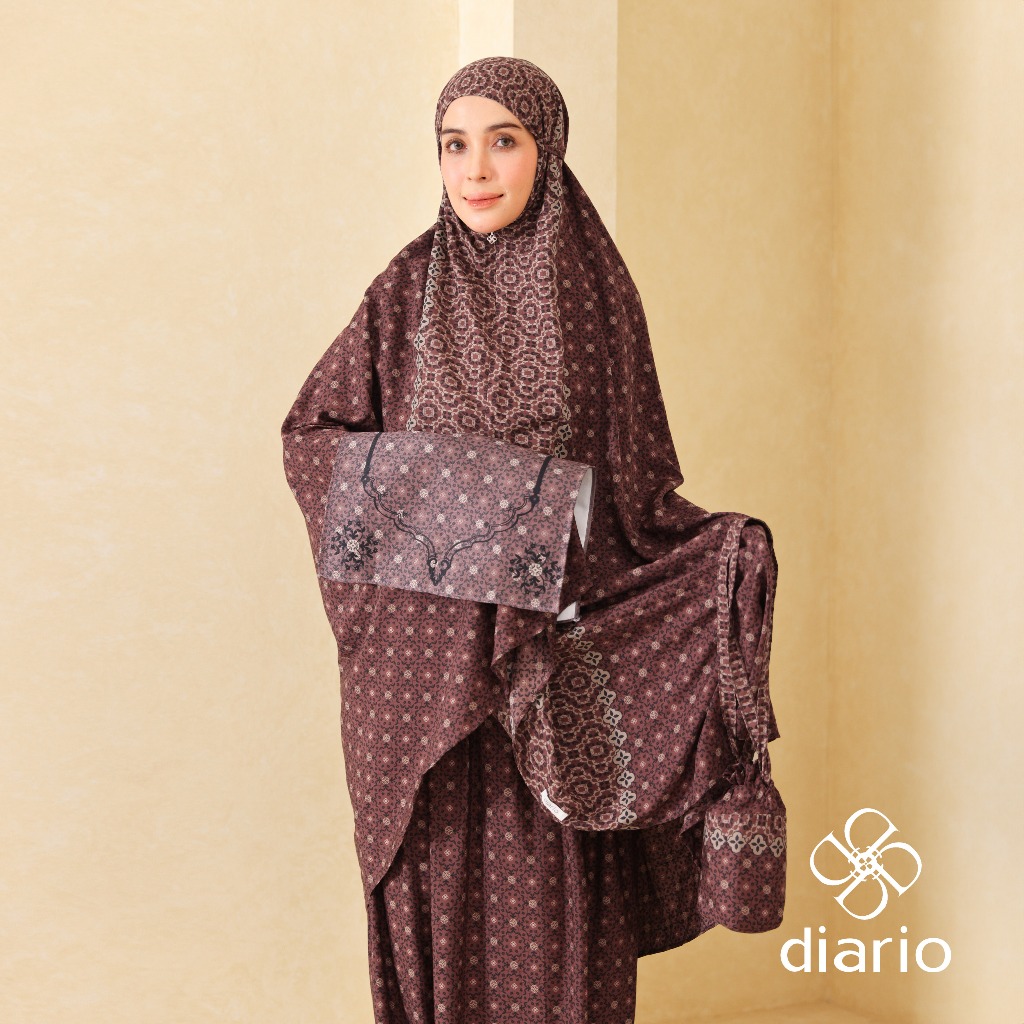 Diario - Mukena Travel Gemma Prayer Set 2in1 Free Sejadah Travel