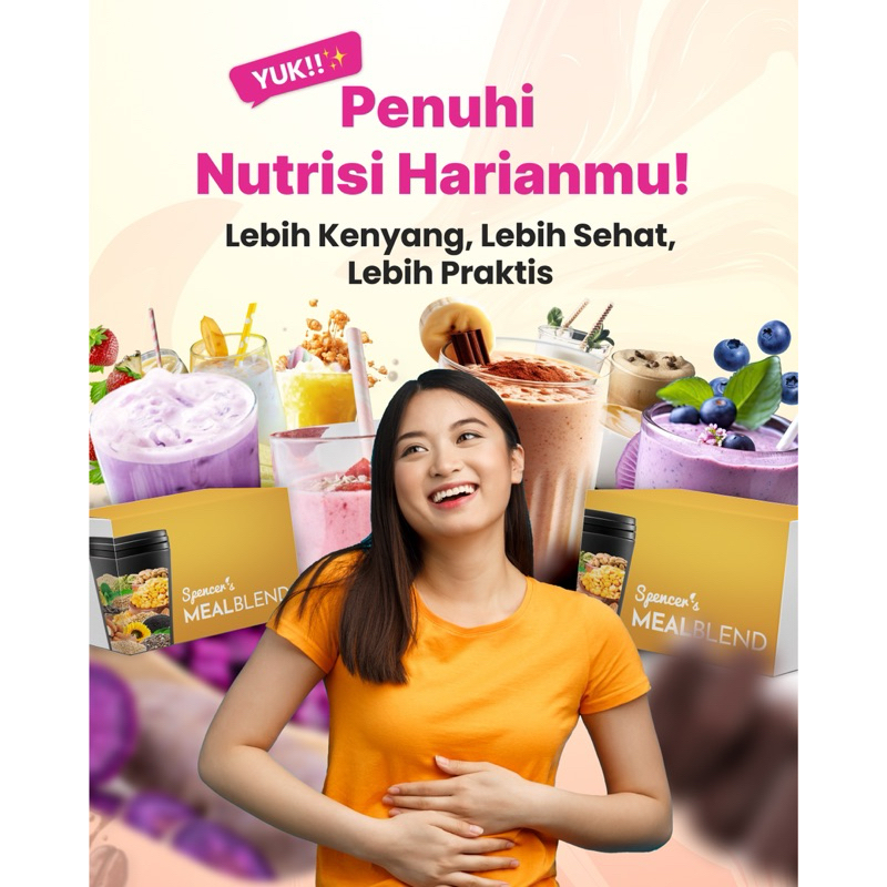 

Spencer's MealBlend TRIAL 3 dan 5 Sachet Diet Sehat Lezat Nutrisi Lengkap Minuman Diet Sarapan Pengganti Multigrain