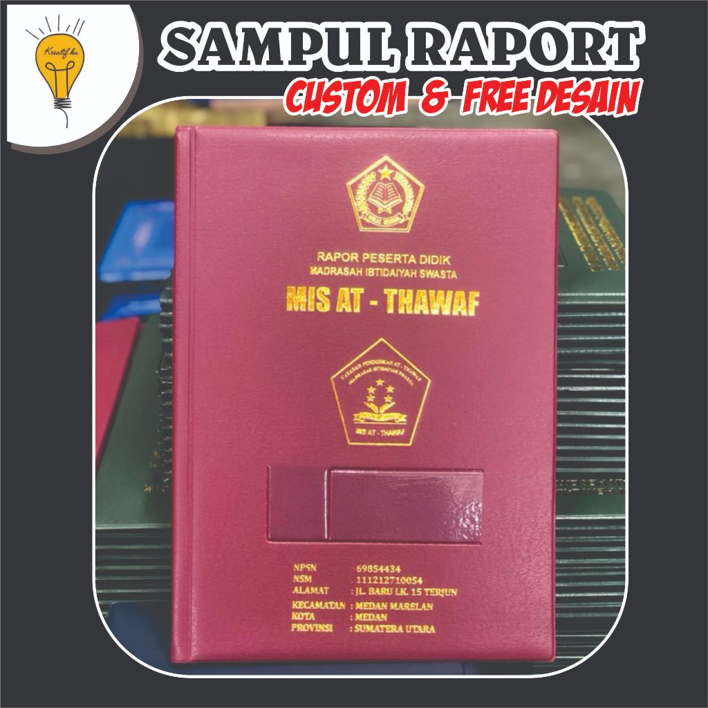 

CUSTOM sampul raport FREE DESIGN SD, SMP, SMA, SMK