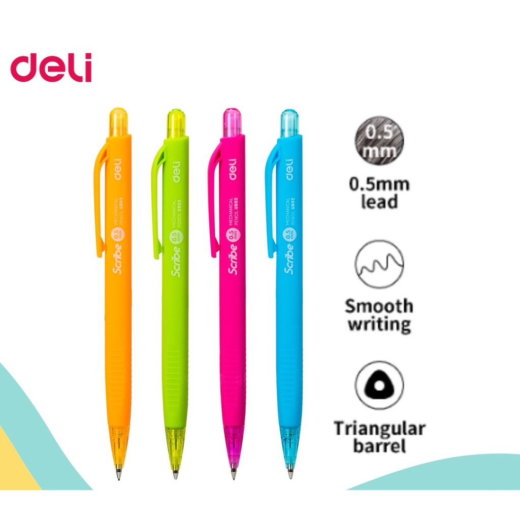 

Pensil Mekanik Tekan DELI Mechanic Pencil 0.5 mm EU-60200