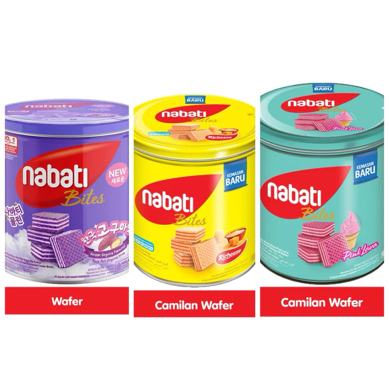 

Kaleng Nabati Wafer 287Gr Kemasan All Varian Nabati wafer kaleng lebaran Nextar biskuit waffle tango aneka biskuit jar