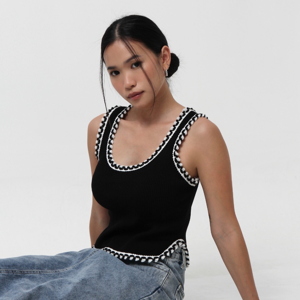 KODE G55T Wear My Kind  ONYX Echo Tank Top  Atasan Wanita  Casual Top  Knit Tank Top