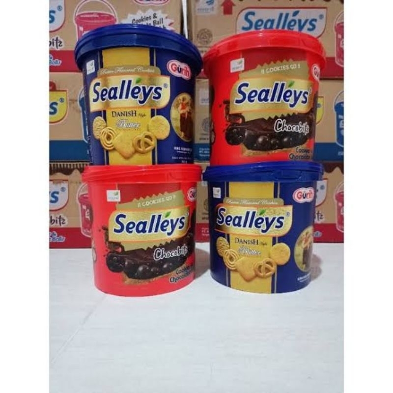 

Gurih Sealleys Bucket Rasa Butter Cookies 300 gr dan Chocobits 270 gr