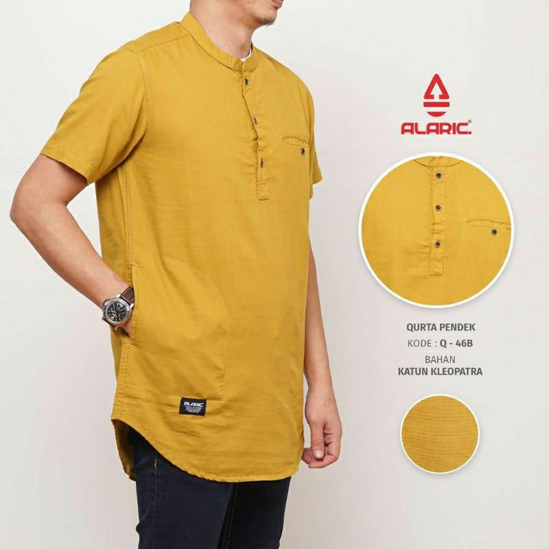 Alaric Kurta Pria Dewasa Lengan Pendek Premium Series Idul Fitri