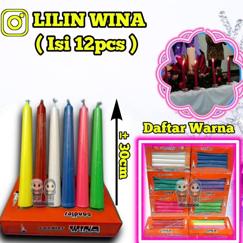 (Ukuran Besar)Lilin Natal,Lilin Malam Kudus,Lilin Christmas,Lilin Warna,Lilin Tinggi,Lilin Wina besa