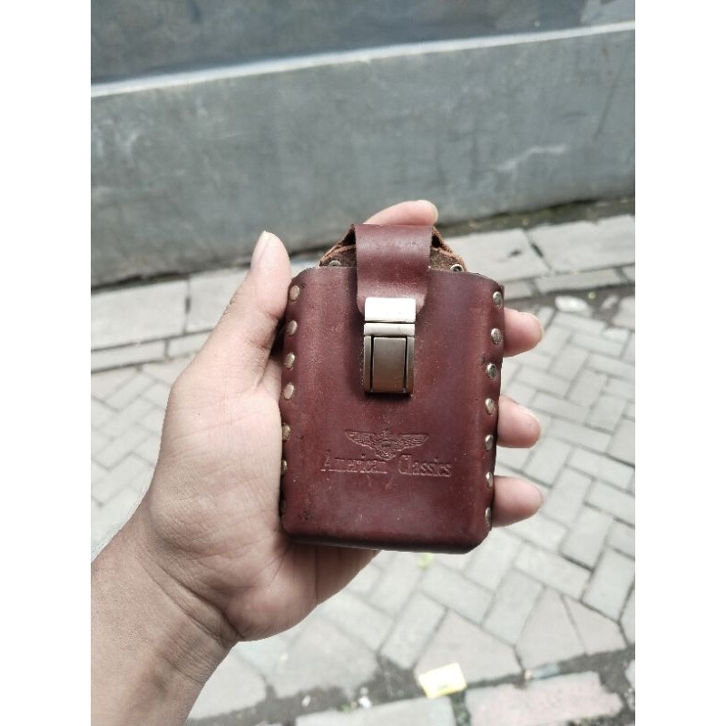 dompet Zippo American classic kulit