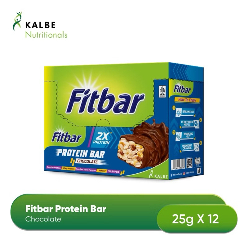 

[1 Pack] Fitbar Protein Chocolate 12x25gr