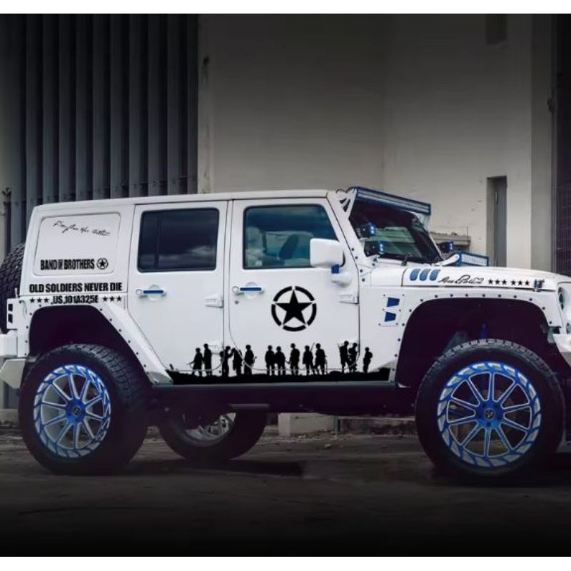 CUTTING STICKER TERBARU MOBIL JEEP, RUBICON, KATANA, JIMNY, FEROZA, ESCUDO, DLL