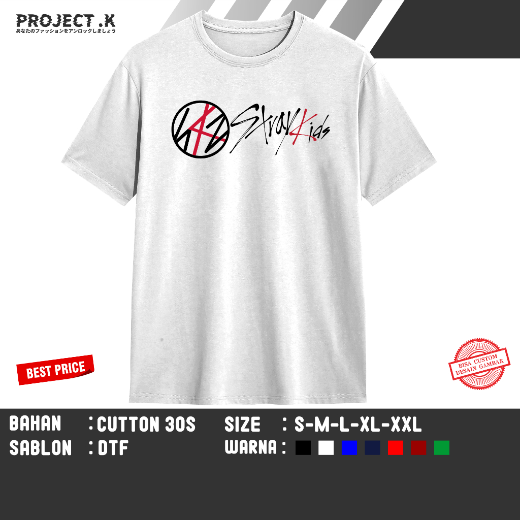 T-SHIRT KAOS DISTRO BAND JEPANG STRAY KIDS BY PROJECT K