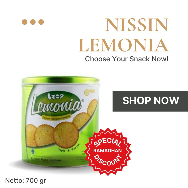 

NISSIN Lemonia 700gr - Kue Kering Premium | Diskon Spesial Ramadhan!