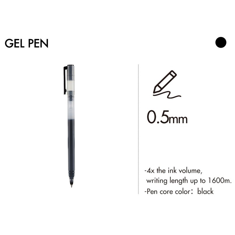 

PEN GEL BLACK 0.5MM -BANTEX BG1003