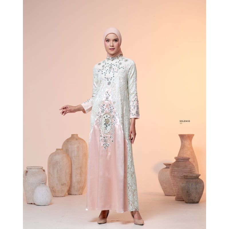 SOLEMIO MAXIDRESS / TERUSAN PANJANG / GAMIS / GAUN PESTA MUSLIM  MEWAH IMPORT