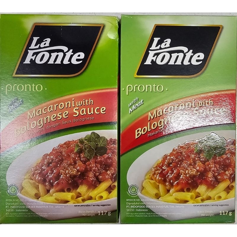 

La Fonte Makaroni Saus Bolognese 117g Box