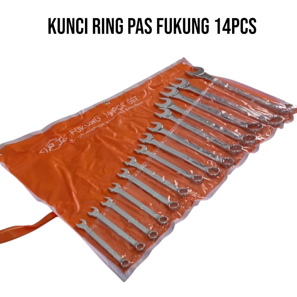 FUKUNG ORIGINAL / kunci ring pas set 8-32 MM FUKUNG 14 pcs