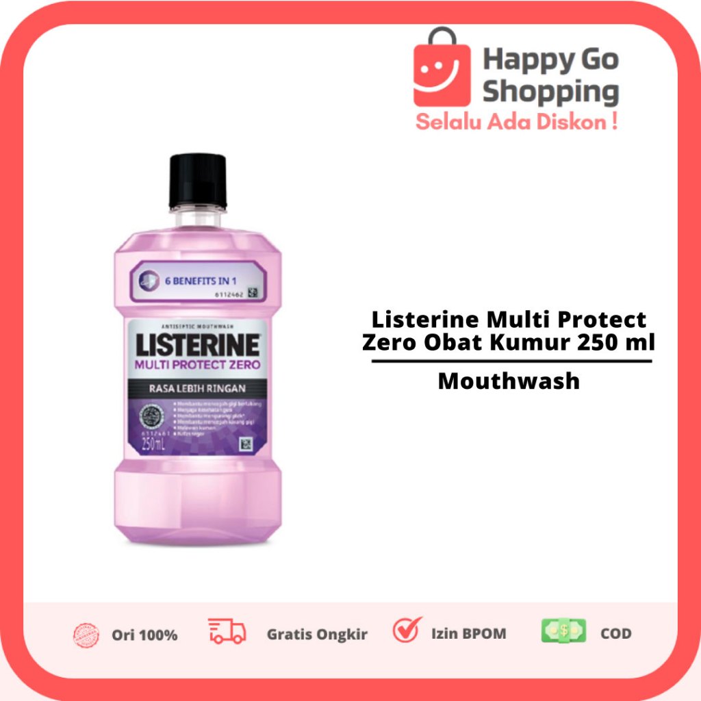 Listerine Multi Protect Zero Mouthwash Obat Kumur 250 ml