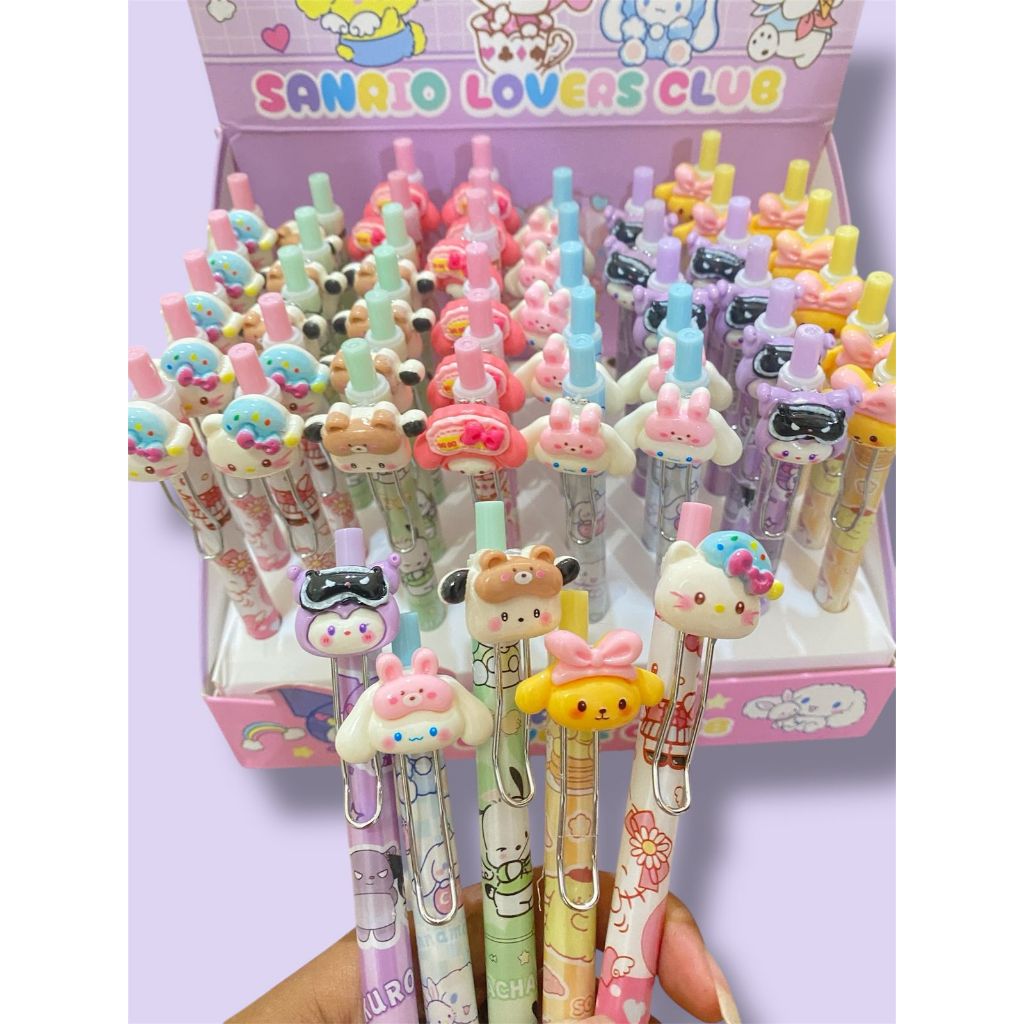 

Ay00! 1 Box Isi 48 Pcs Pulpen Gel Karakter Imut Pena Sanrio Pulpen Grosir Bolpoin Fancy Murah