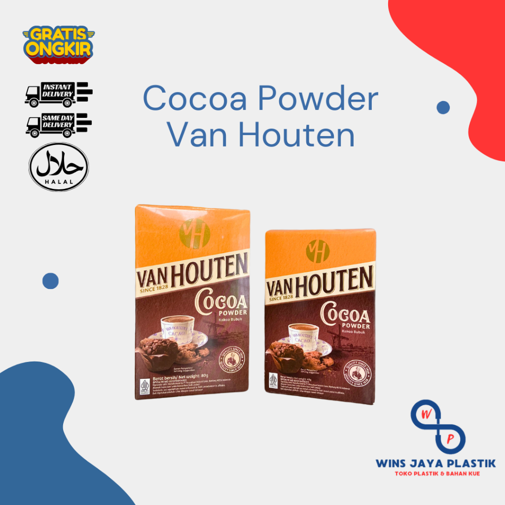 

Van Houten Cocoa Powder Bubuk Coklat | Van Houten 40 Gram 80 Gram