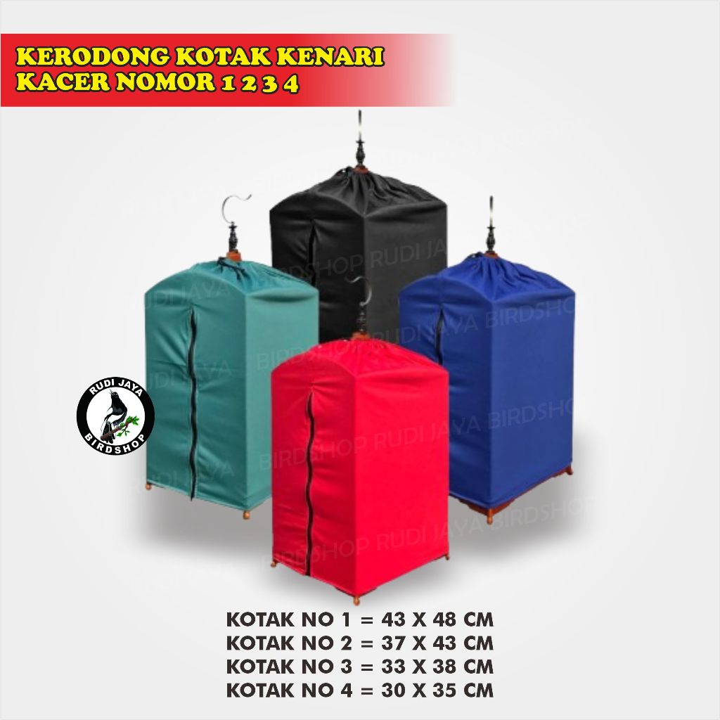 KRODONG KOTAK KENARI KACER PREMIUM TEBAL KERODONG COVER SELIMUT SANGKAR KANDANG BURUNG CENDET MURAI