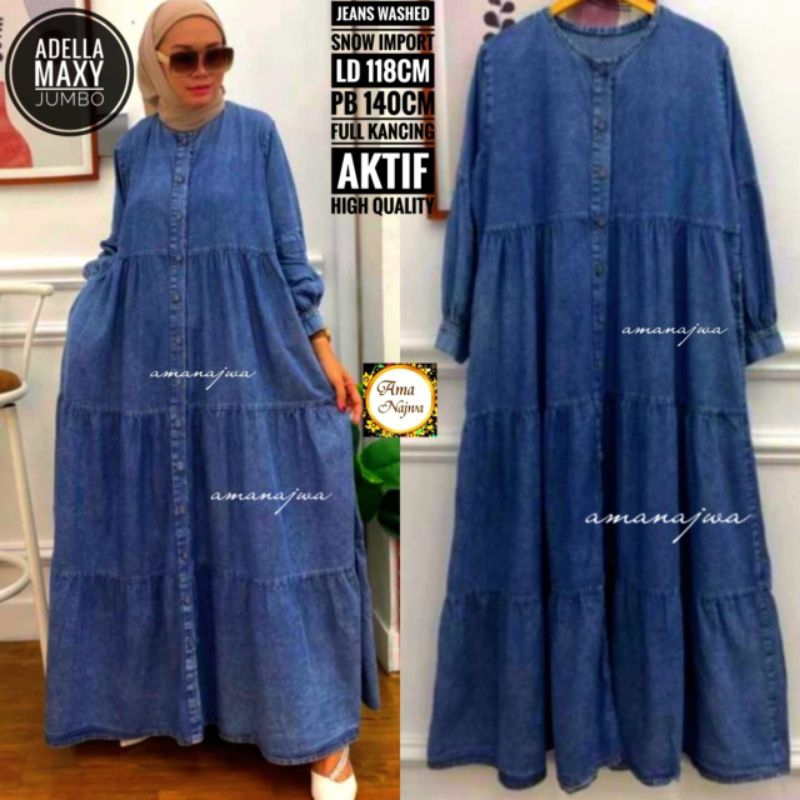 JUMBO LD 140 DAN LD 120 CM GAMIS BAJU WANITA BY AMANAJWZ