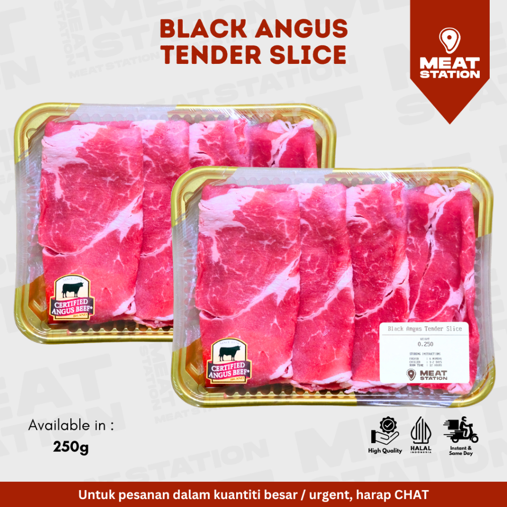 

RB Black Angus Tender Slice 250g/ Beef Slice Cut / Daging Grill