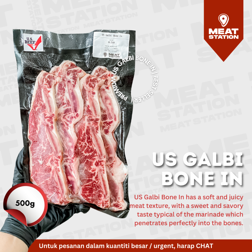 

US GALBI 6MM BONE IN / US SHORT RIBS / ada tulang nya.