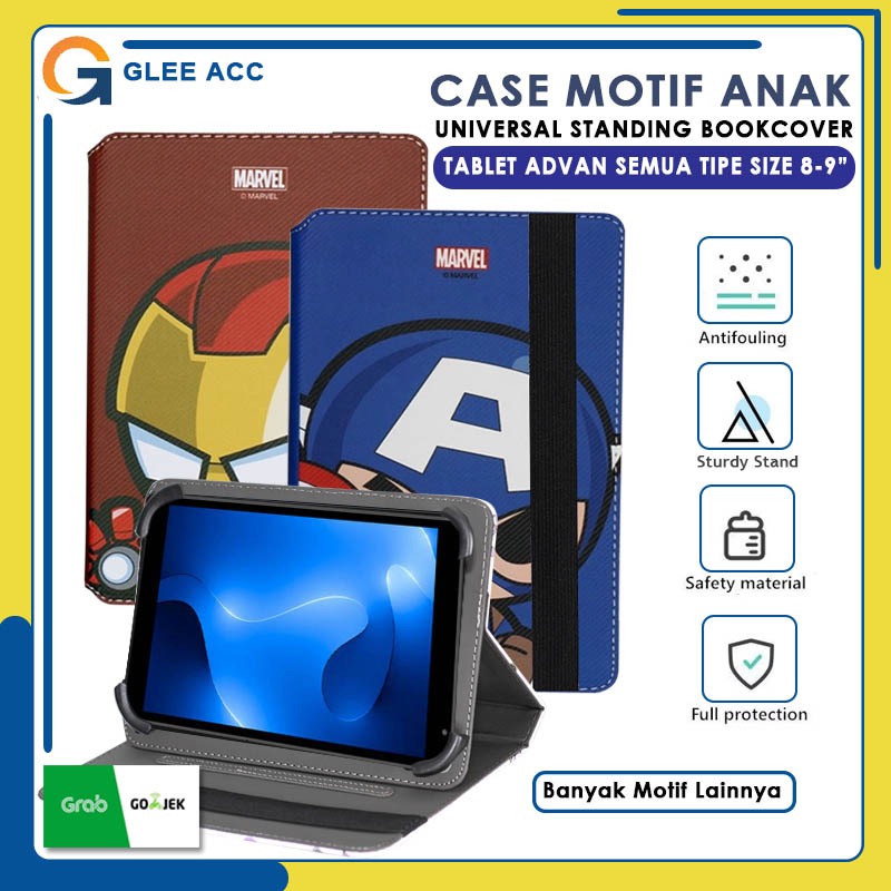 ADVAN Tab A8 G-Tab 8 Tab Galilea Xtab 8.0 Inch 2019 2021 2022 2023 Flipcase Karakter Lucu Pelindung 