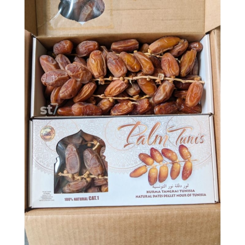 

Kurma tunis tangkai palmtunis kemasan box 500g