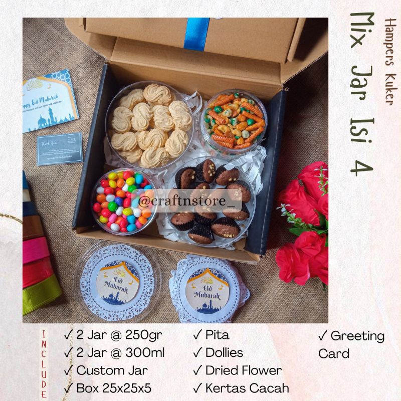 

HAMPERS KUE LEBARAN ISI 4 MIX TOPLES SNACK BOX HARI RAYA| HAMPERS LEBARAN RAMADHAN NATAL IMLEK | SNACK BOX KUE KERING IDUL FITRI