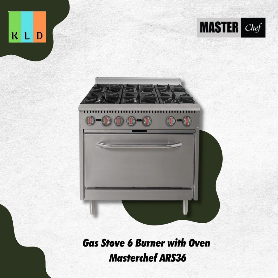 Masterchef ARS36 Gas Stove 6 Burner with Oven