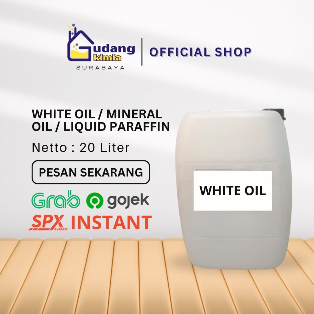 

GOJEK / INSTANT ONLY - WHITE OIL / Liquid Paraffin / Mineral Oil 20 Liter