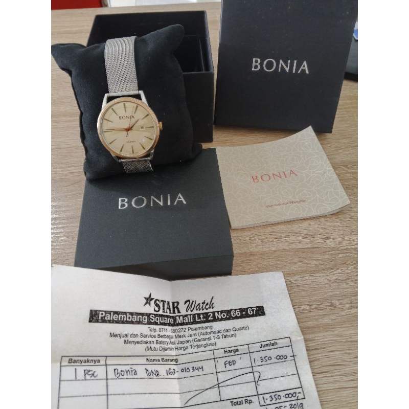 Jam tangan Bonia Rosso ori lengkap